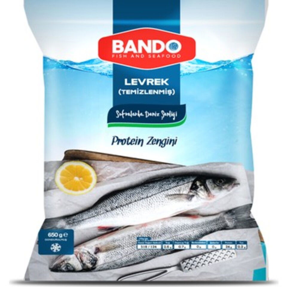BANDO LEVREK 650 GR TEMİZLENMİŞ